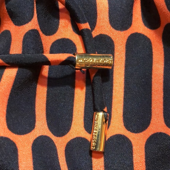 Michael Kors Geometric Orange & Black Wide Leg Pants - Picture 14 of 15